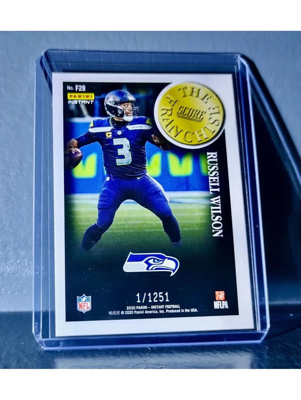 Russell Wilson 2020 Panini NFL Instant Score The Franchise #28 Card 1/1251